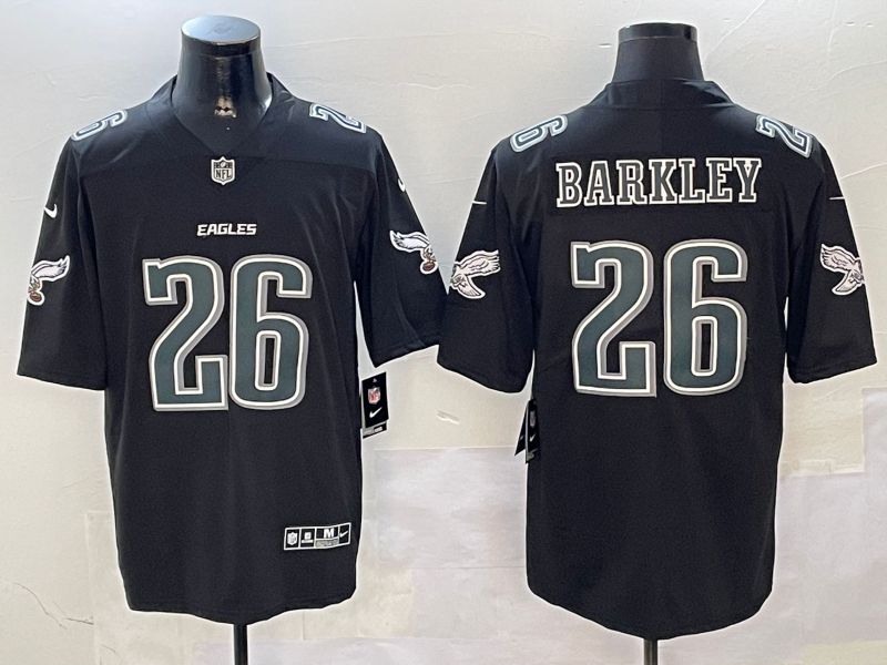 Men Philadelphia Eagles #26 Barkley Black 2024 Nike Limited NFL Jersey style 0102
